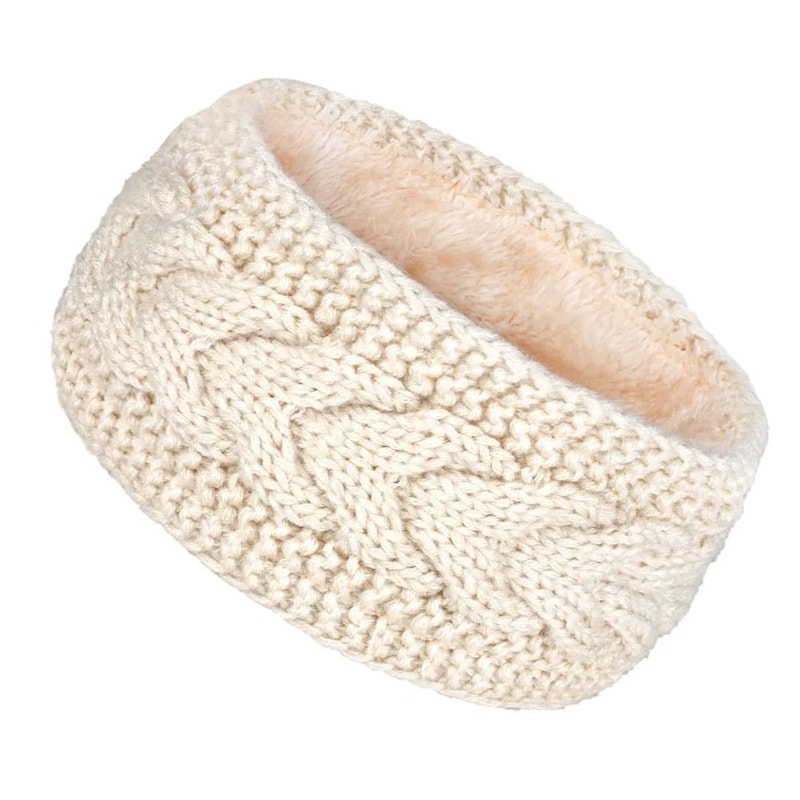Thermal VelvetLined Knitted Winter Headband 4
