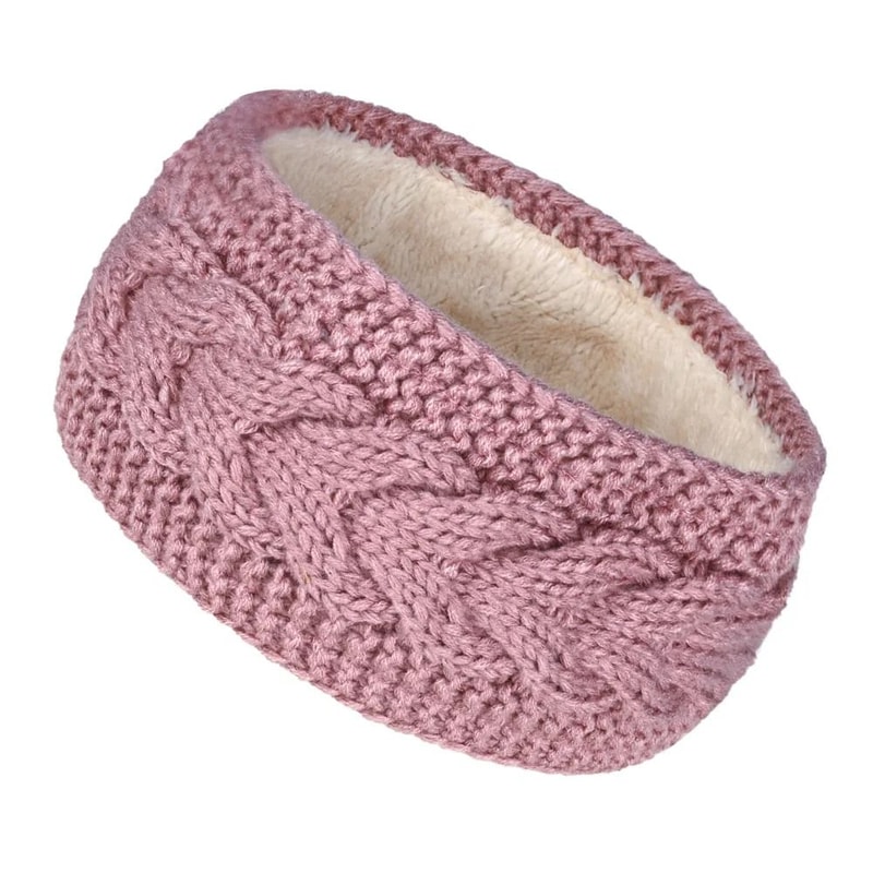Thermal VelvetLined Knitted Winter Headband 8