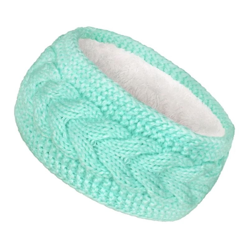 Thermal VelvetLined Knitted Winter Headband 18