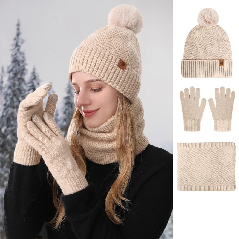 Unisex DoubleLayer FleeceLined Thermal Winter Set 1
