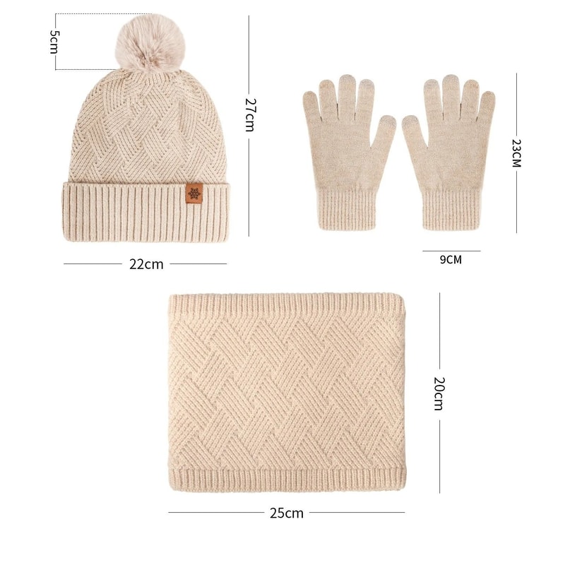 Unisex DoubleLayer FleeceLined Thermal Winter Set 2