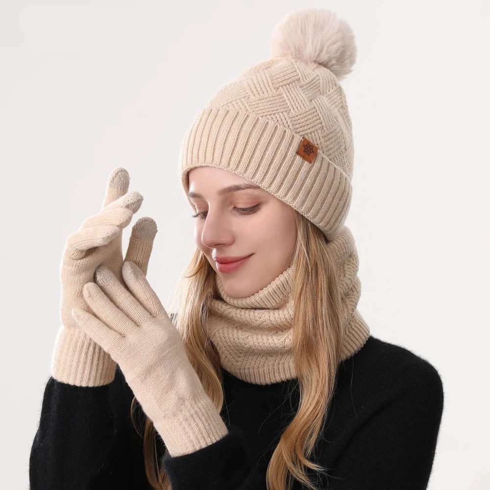 Unisex DoubleLayer FleeceLined Thermal Winter Set 5