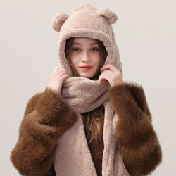 elite kawaii bear ear 3-in-1 winter thermal set