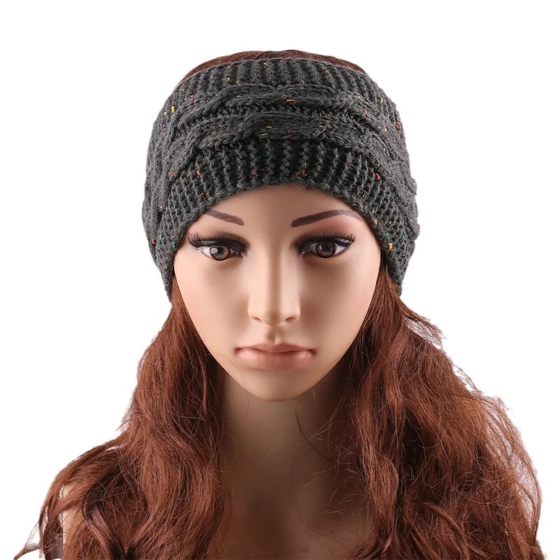 Autumn And Winter Elastic Knitted Thermal Headband 4