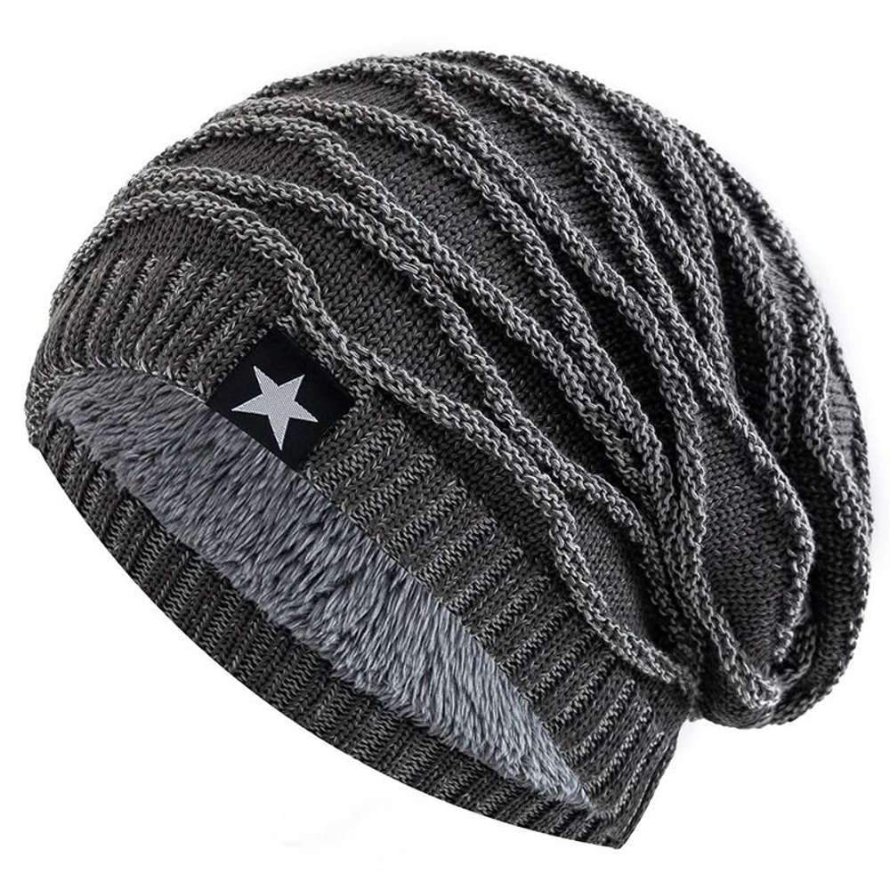 Unisex Slouchy StarDecor Thermal Winter Beanie 9
