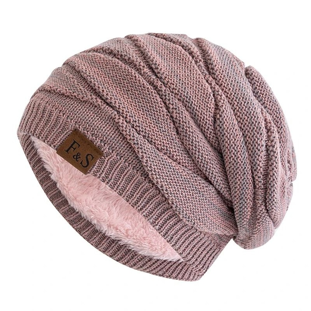 Unisex MixedColor Slouchy FleeceLined Winter Beanie 13