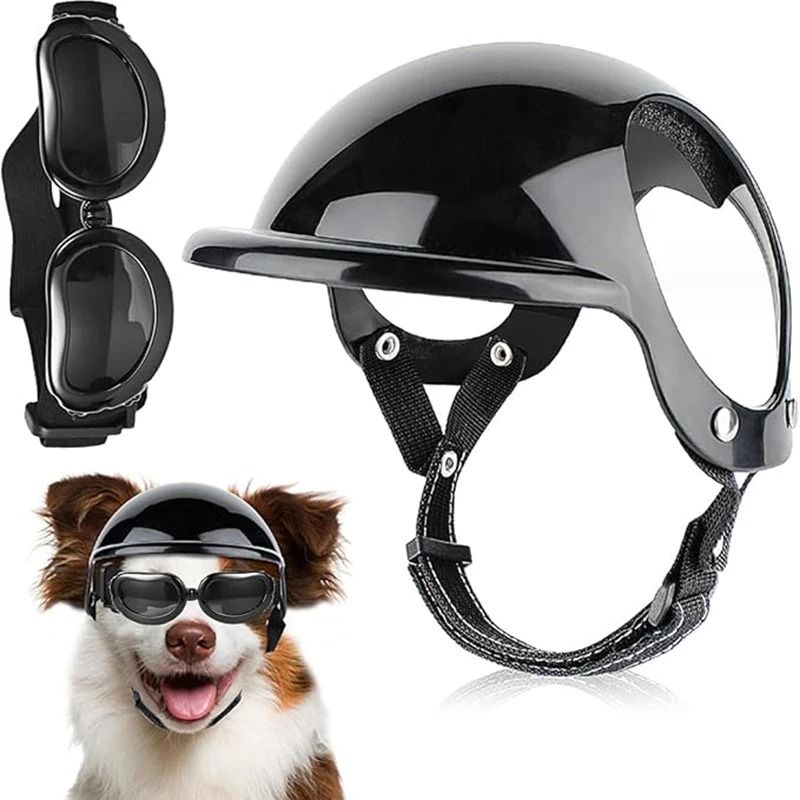 Sport Dog Helmet Goggles Adventure Set 0