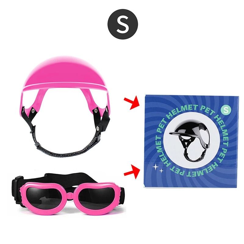 Sport Dog Helmet Goggles Adventure Set 6
