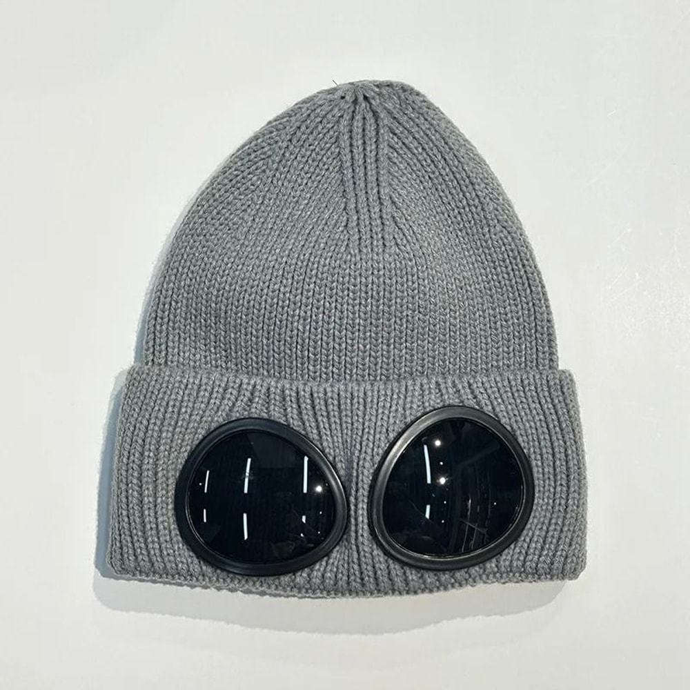 Thermal Knitted Beanie With Integrated Protection Glasses 9