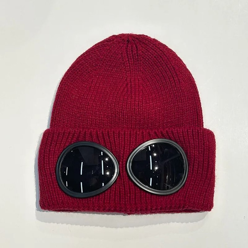 Thermal Knitted Beanie With Integrated Protection Glasses 6
