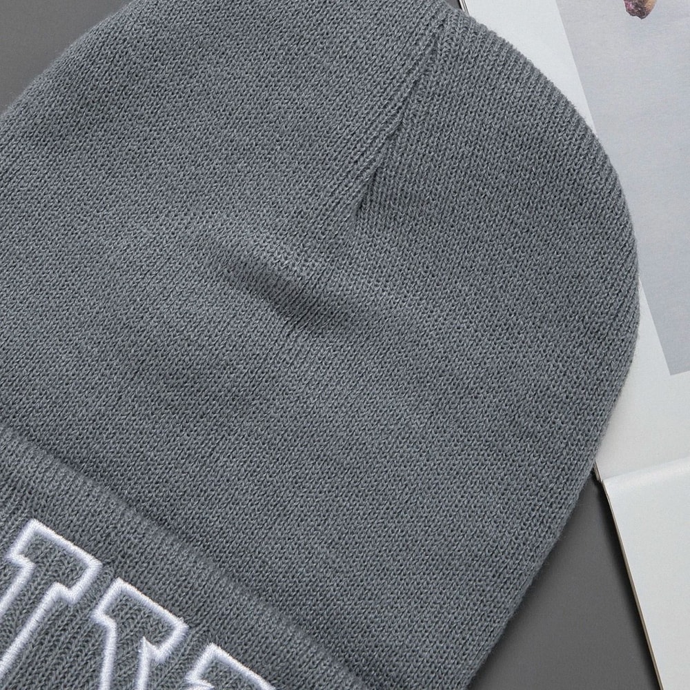 Unisex Embroidered Letter Thermal Winter Beanie 3