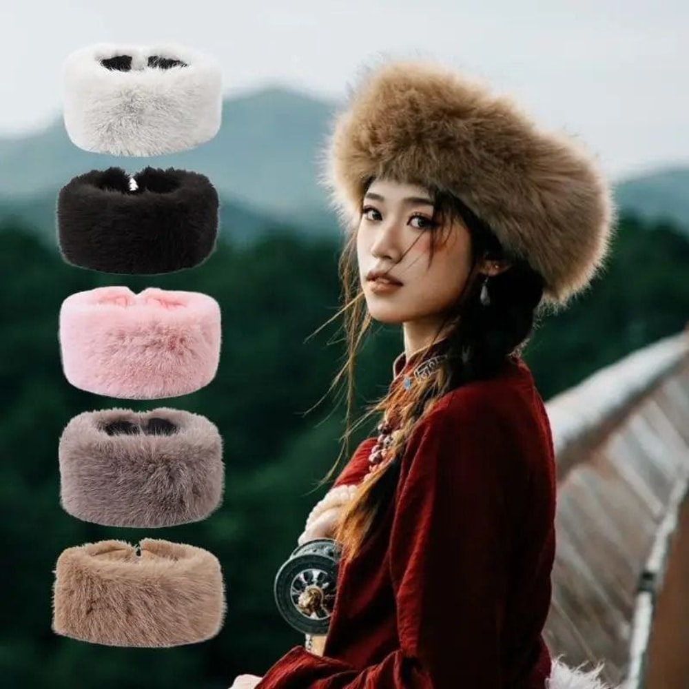 Luxury Faux Fur Thermal Winter Headband 3