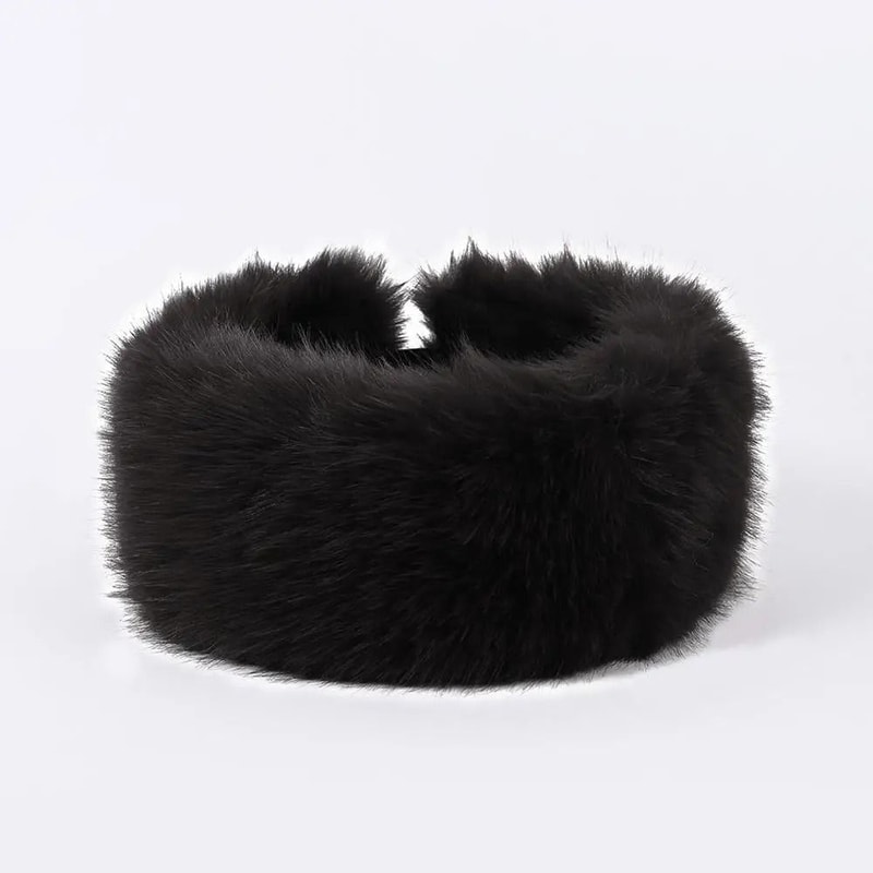 Luxury Faux Fur Thermal Winter Headband 9