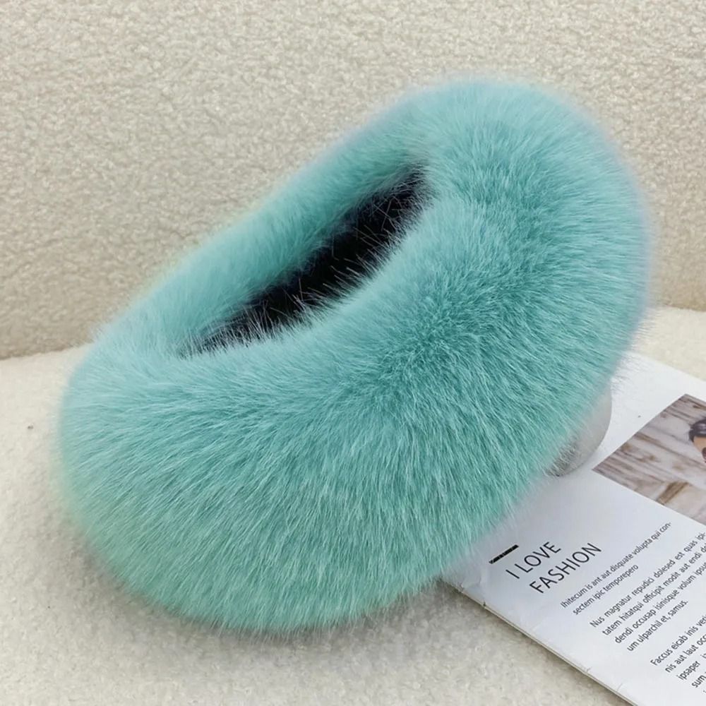Luxury Faux Fur Thermal Winter Headband 16