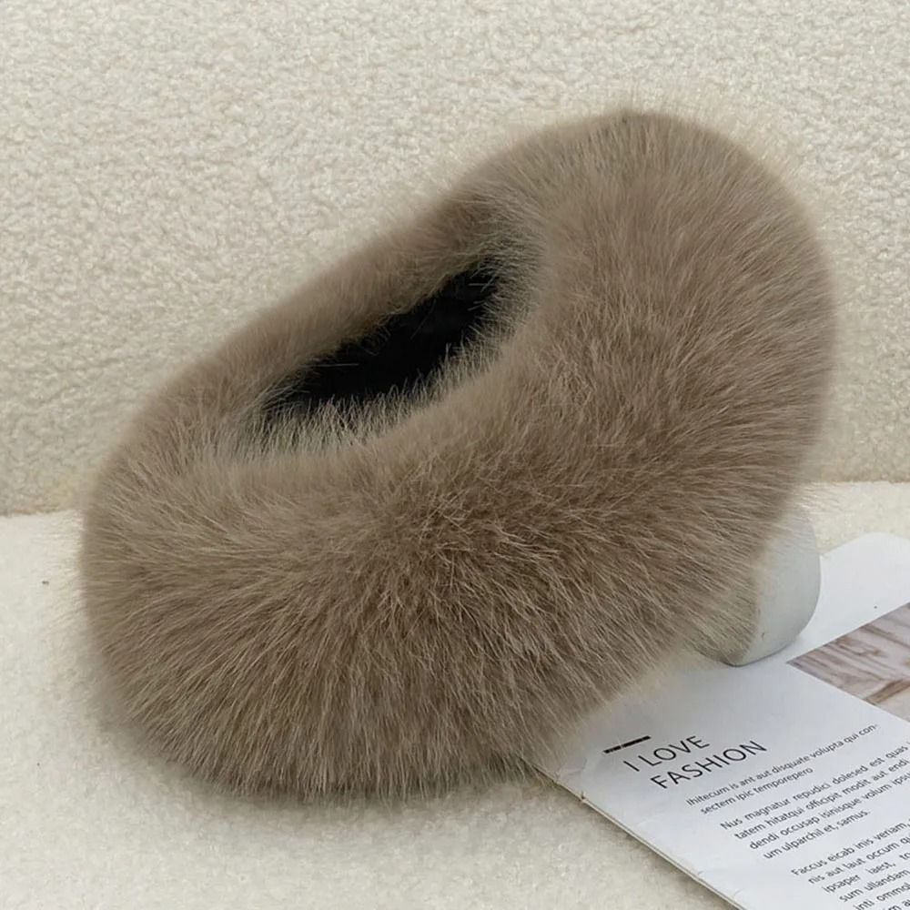 Luxury Faux Fur Thermal Winter Headband 17