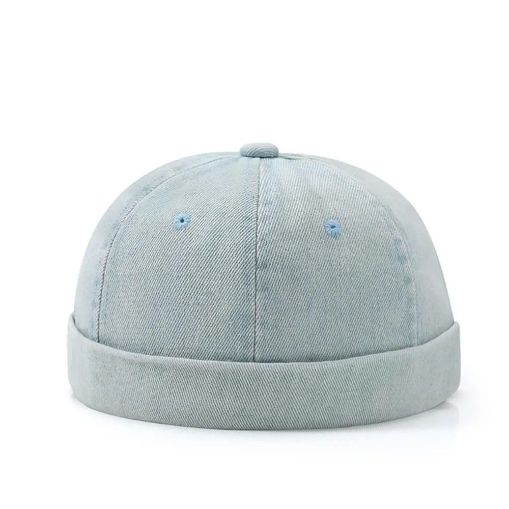 Vintage Denim Brimless Docker Cap 9