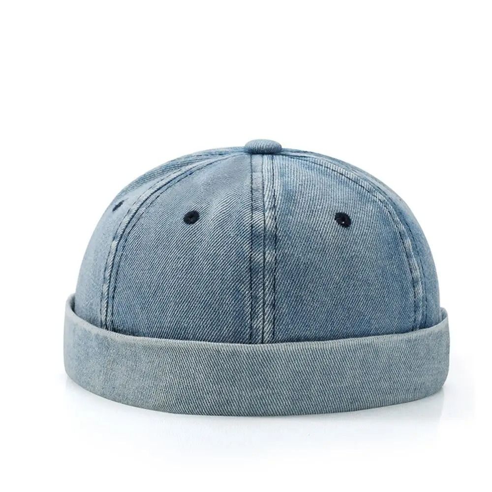 Vintage Denim Brimless Docker Cap 10