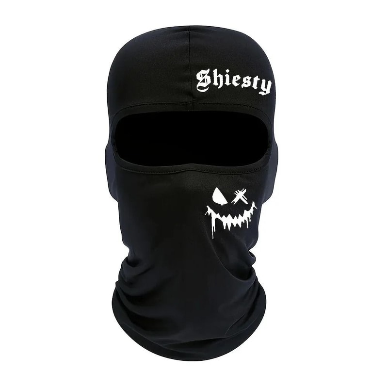 Smiling Face Print Performance Balaclava 3