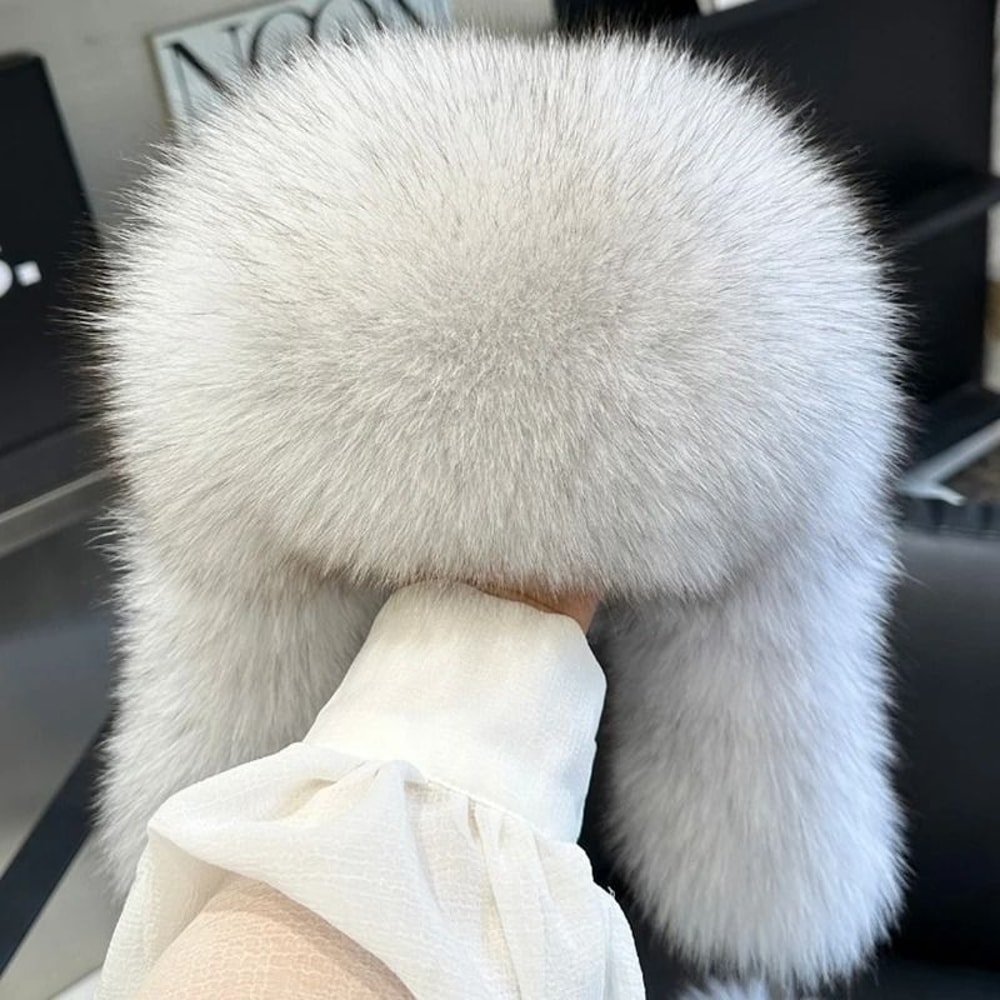 Luxury 100 Real Fox Fur Russian Ushanka 3