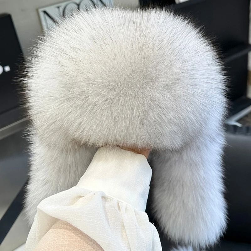 Luxury 100 Real Fox Fur Russian Ushanka 3