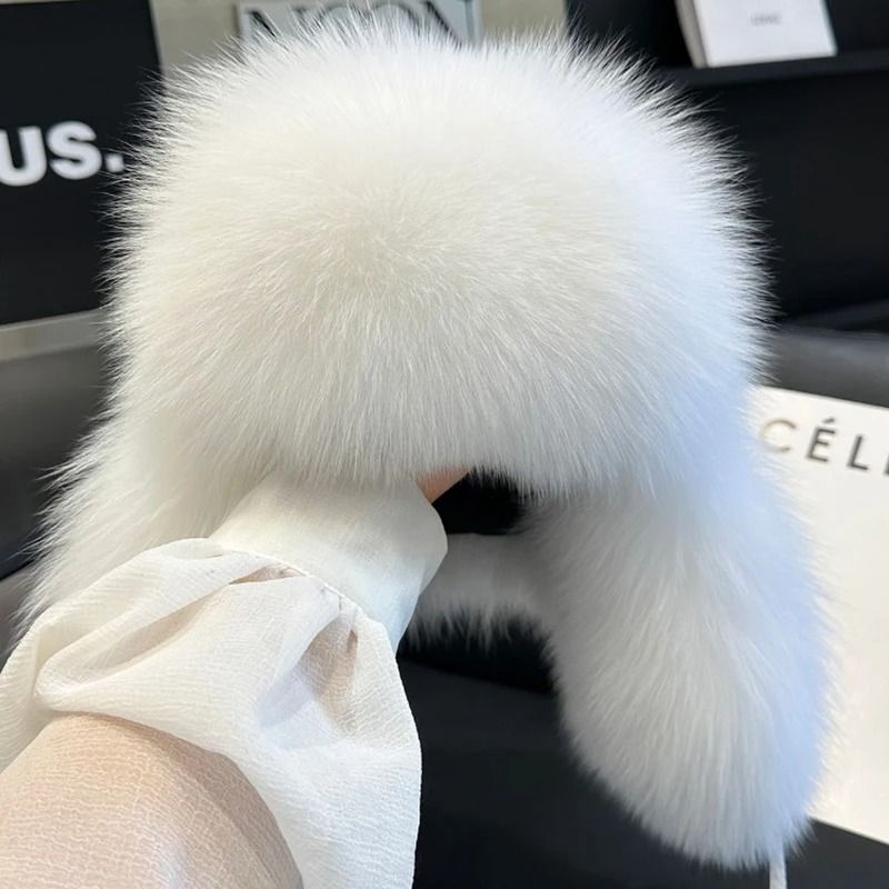 Luxury 100 Real Fox Fur Russian Ushanka 5
