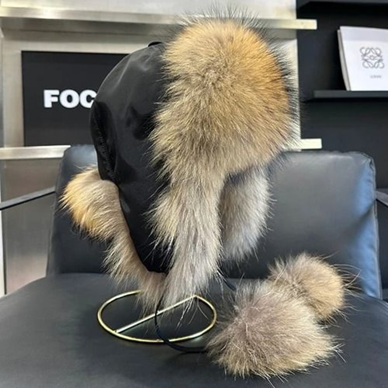 Luxury 100 Real Fox Fur Russian Ushanka 8