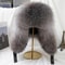 100 Real Silver Fox Fur Leather Bomber Hat 9