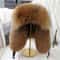 100 Real Silver Fox Fur Leather Bomber Hat 11