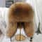 100 Real Silver Fox Fur Leather Bomber Hat 3