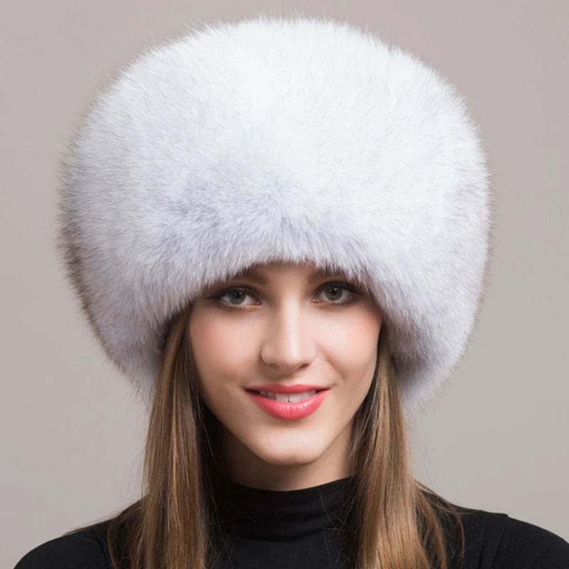 Luxury 100 Natural Fox Fur Thermal Winter Cloche 12