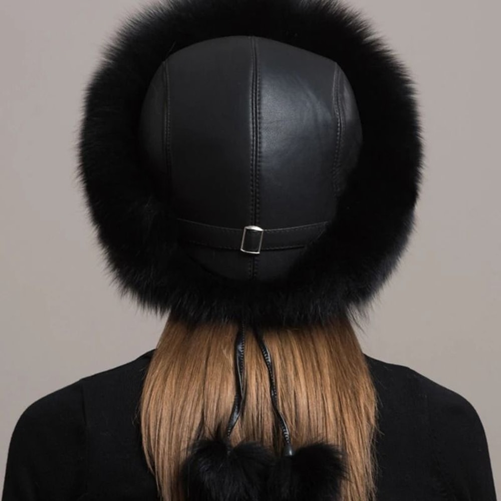 Luxury 100 Natural Fox Fur Thermal Winter Cloche 1