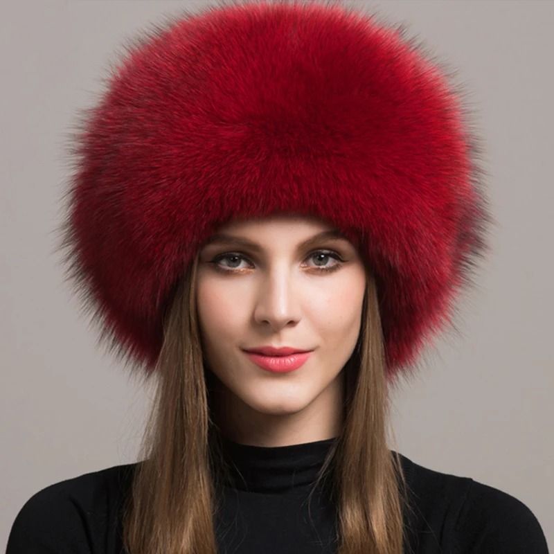Luxury 100 Natural Fox Fur Thermal Winter Cloche 2