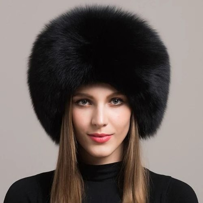Luxury 100 Natural Fox Fur Thermal Winter Cloche 6