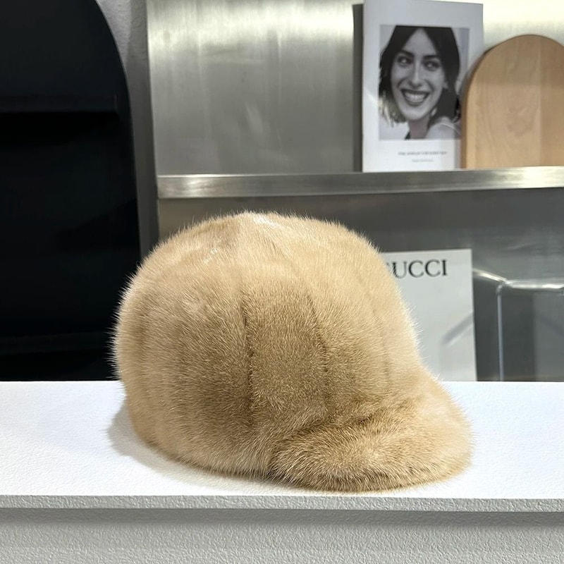 100 Genuine Mink Fur Thermal Winter Cap 5