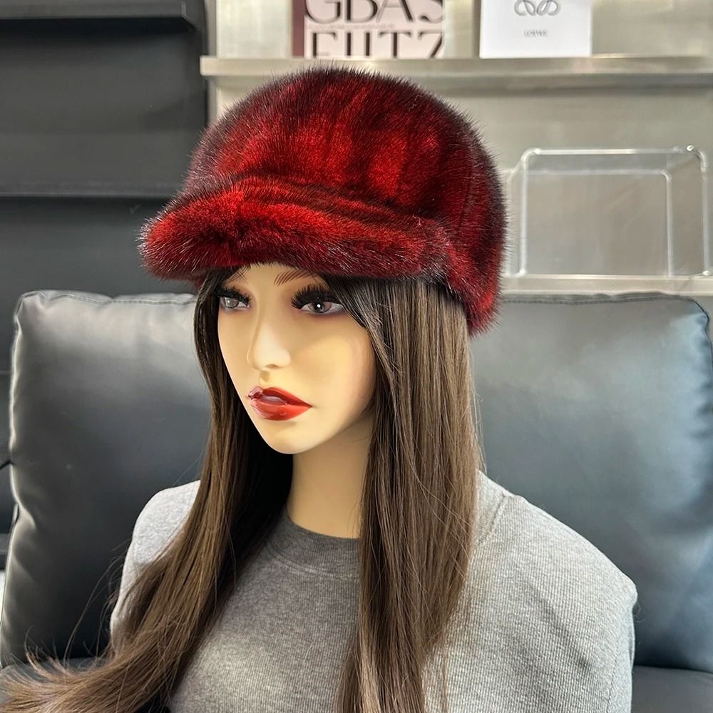 100 Genuine Mink Fur Thermal Winter Cap 6