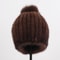HandKnitted Genuine Mink Fur Thermal Beanie 0