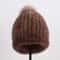 HandKnitted Genuine Mink Fur Thermal Beanie 9