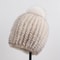 HandKnitted Genuine Mink Fur Thermal Beanie 8