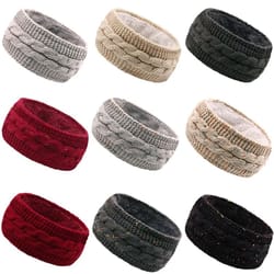velvet-lined thermal knitted winter headband