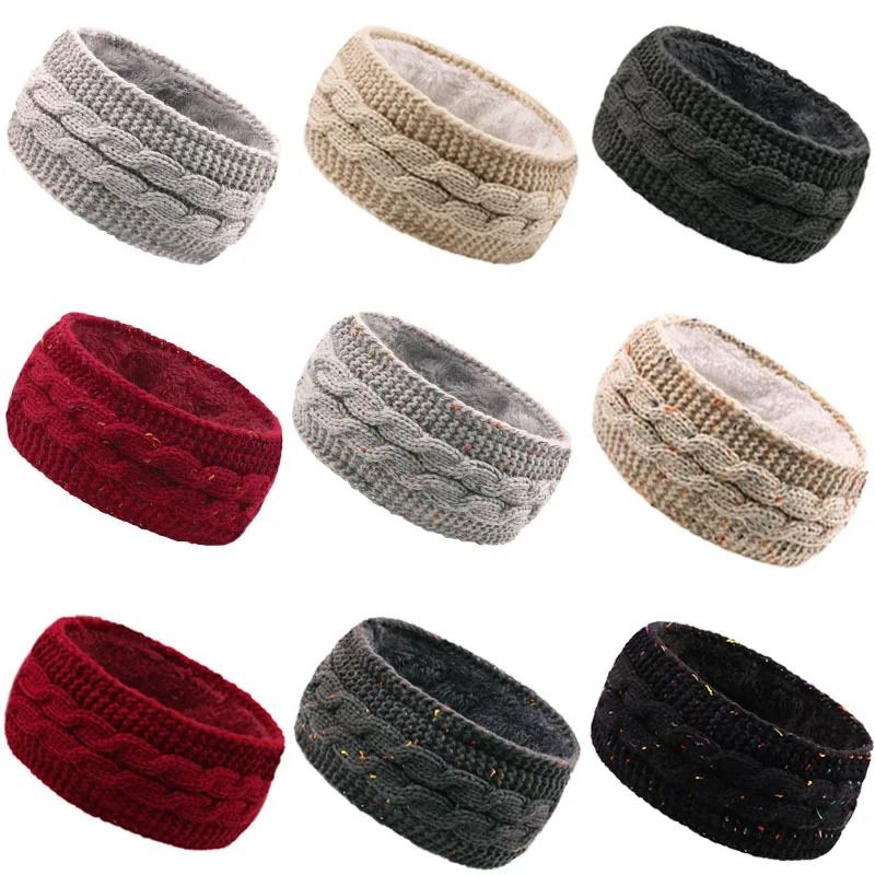 VelvetLined Thermal Knitted Winter Headband 0
