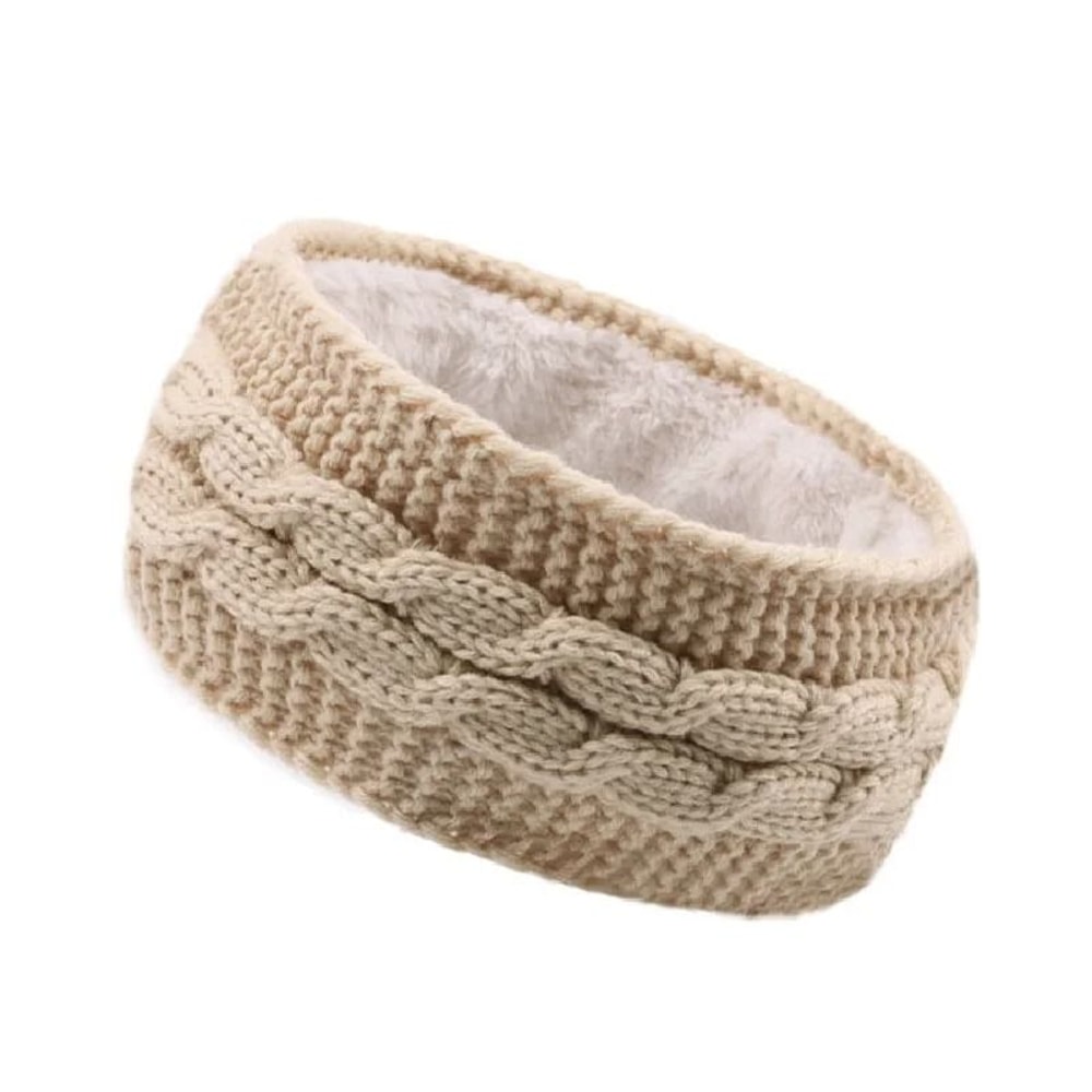 VelvetLined Thermal Knitted Winter Headband 14