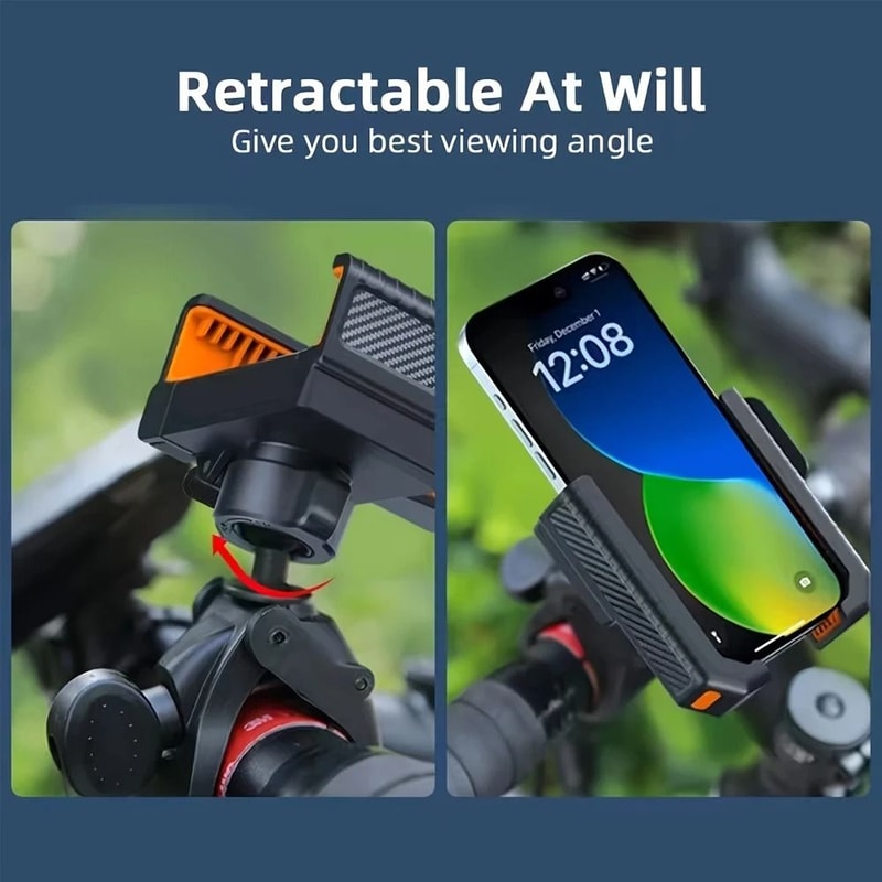 Shockproof Mechanical Bike Motorcycle Phone Mount 3