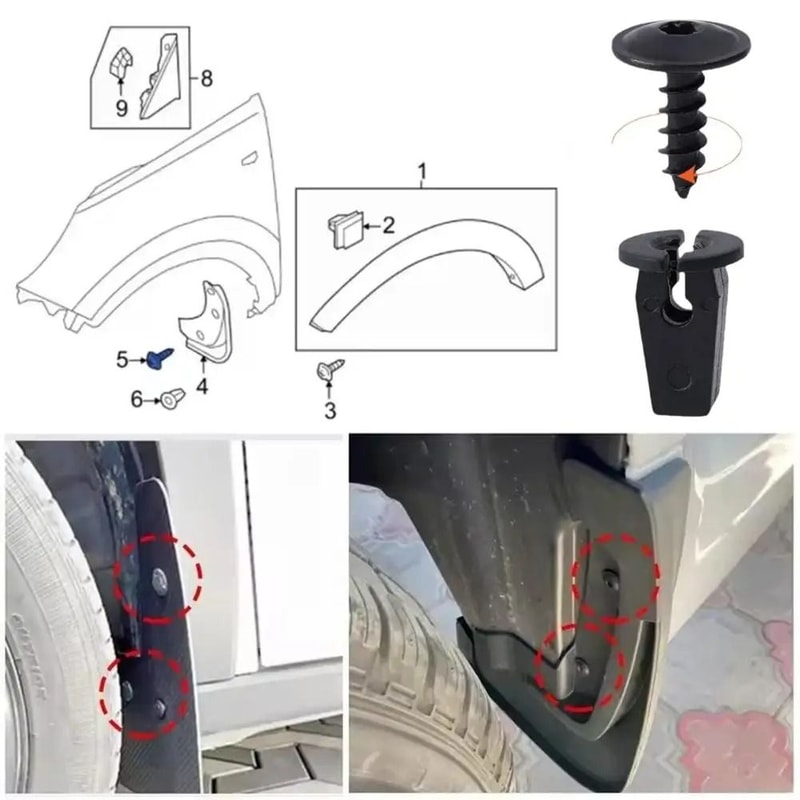 Auto Mudguard Engine Cover Fastener Set 3