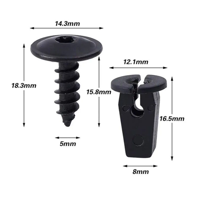 Auto Mudguard Engine Cover Fastener Set 4