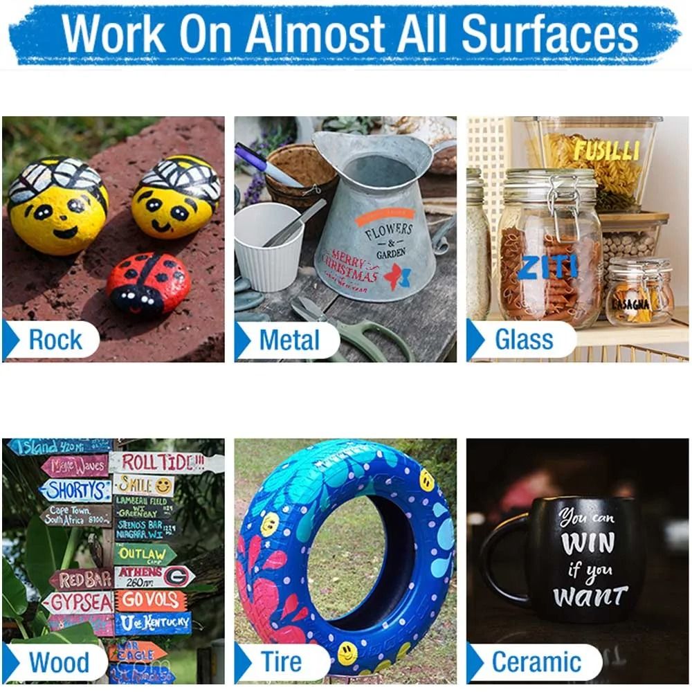 HighAdhesion Waterproof Tire MultiSurface Marker 6