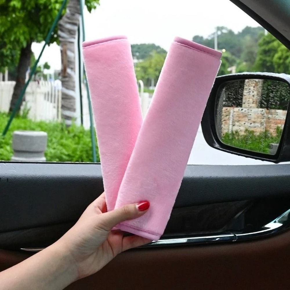 2Piece Plush Seat Belt Comfort Shoulder Protection Set 2