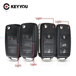 folding remote key shell replacement for volkswagen, seat & skoda