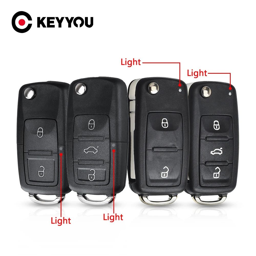 Folding Remote Key Shell Replacement For Volkswagen Seat Skoda 1
