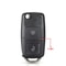 Folding Remote Key Shell Replacement For Volkswagen Seat Skoda 8