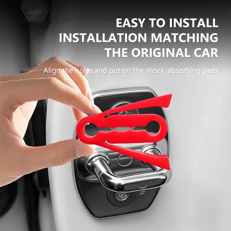 4Piece AntiShock Silicone Car Door Lock Protection Set 4